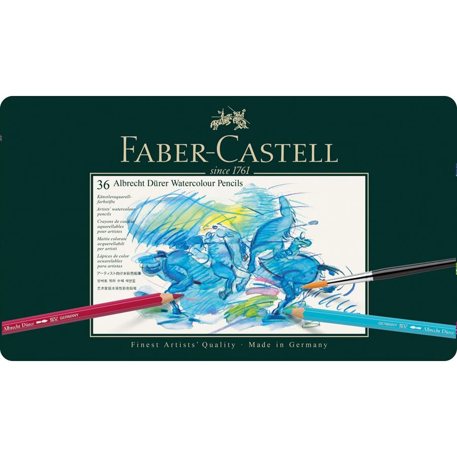 Faber-Castell - A.DÜRER 水溶彩铅   36色绿铁盒装
