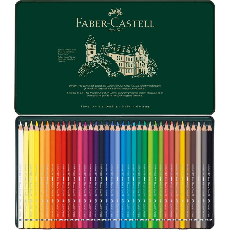 Faber-Castell - A.DÜRER 水溶彩铅   36色绿铁盒装