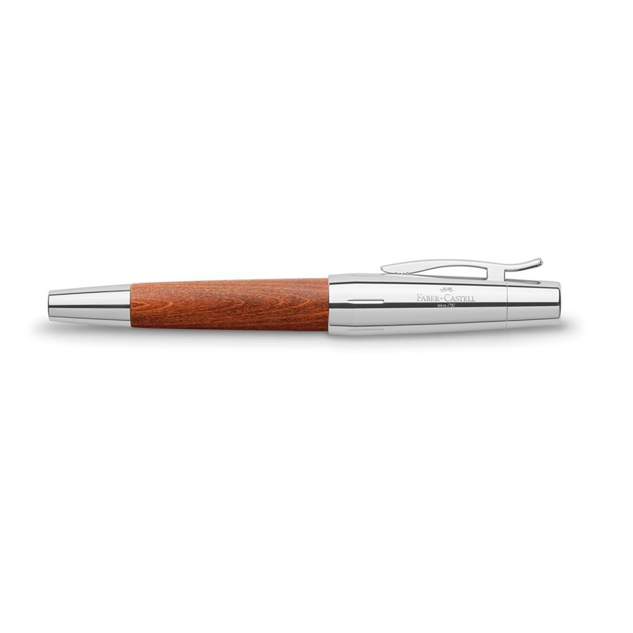 Faber-Castell - 德国辉柏嘉 设计尚品系列 高级棕色镀铬梨木钢笔 M