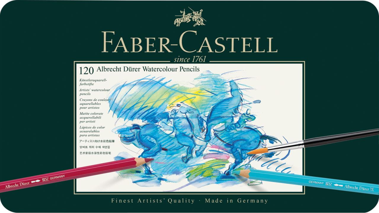 Faber-Castell - A.DÜRER 水溶彩铅   120色绿铁盒装