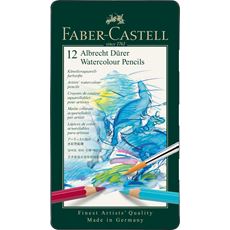 Faber-Castell - A.DÜRER 水溶彩铅   12色绿铁盒装