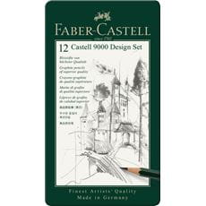 Faber-Castell - CASTELL9000 绘图铅笔  12支绿铁盒套装 （5H-5B)