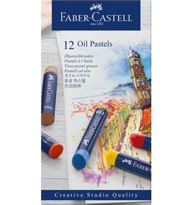 Faber-Castell - 蓝·油画棒  12色蓝纸盒装