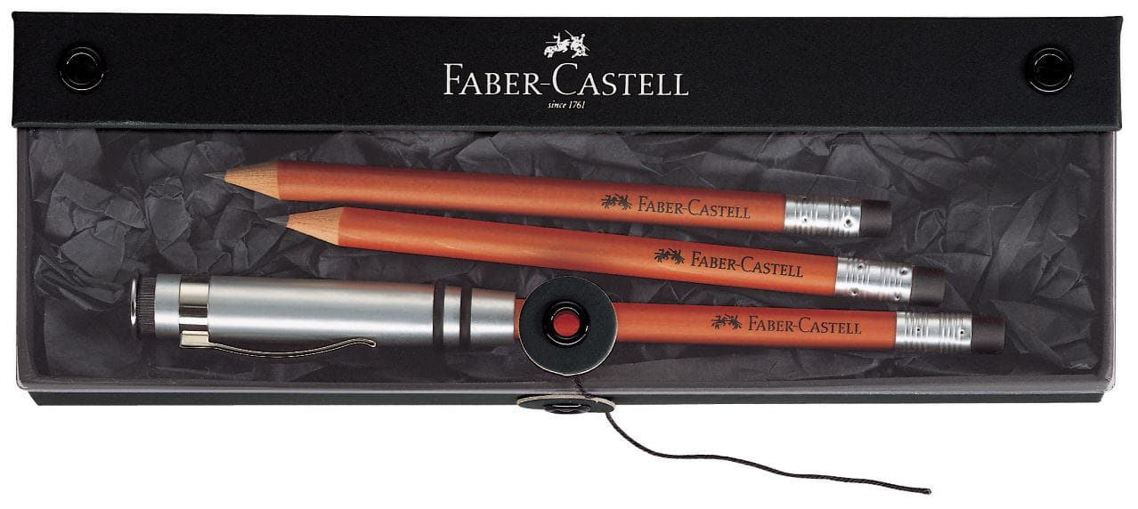Faber-Castell - 德国辉柏嘉 设计铅笔系列 礼品套装（1pc铅笔，褐色加2pc替换用笔）