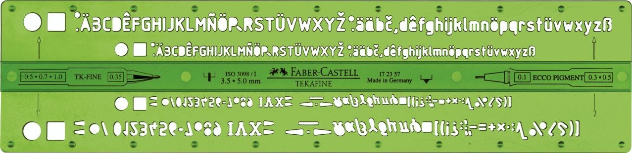 Faber-Castell - TEKAFINE 字体模板