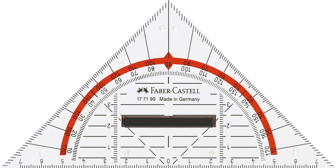 Faber-Castell - 14cm刻度  可拆装手柄三角尺