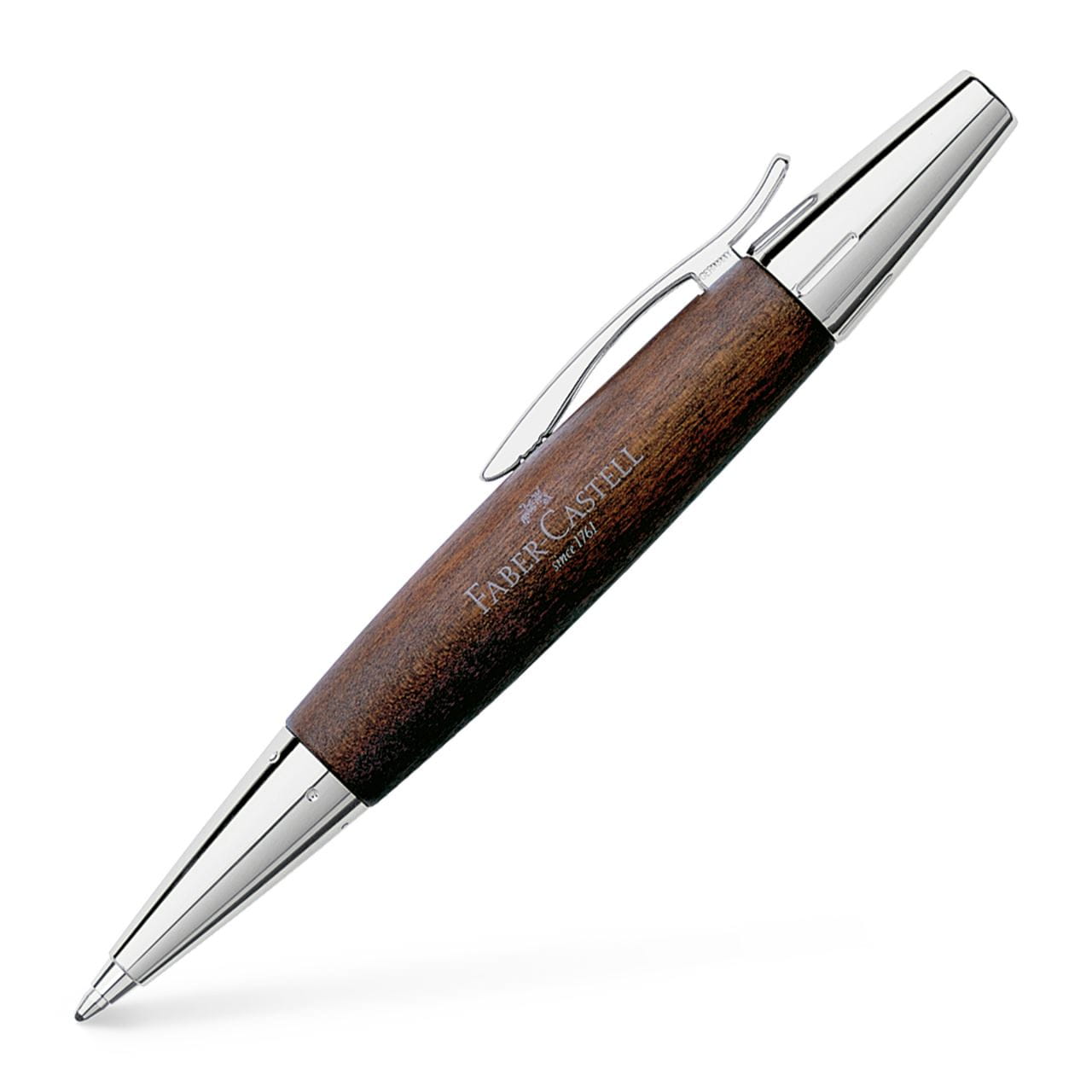 Faber-Castell - 德国辉柏嘉 设计尚品系列 高级旋转式镀铬梨木圆珠笔 深褐色