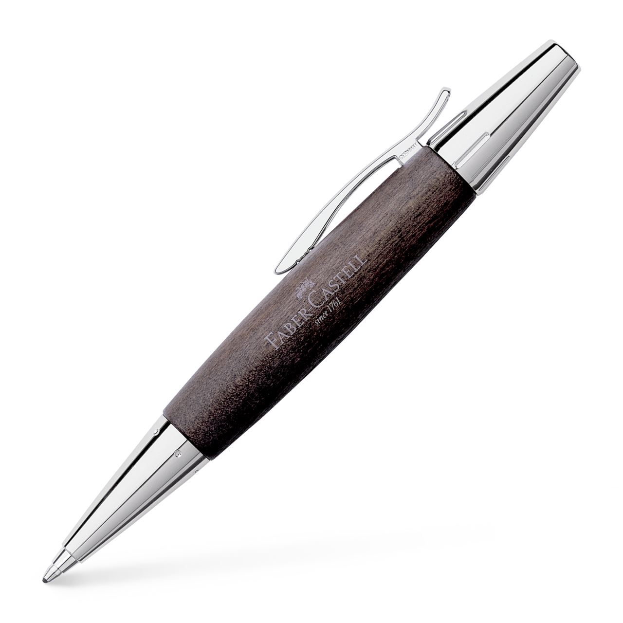 Faber-Castell - 德国辉柏嘉 设计尚品系列 高级旋转式镀铬梨木圆珠笔 黑色