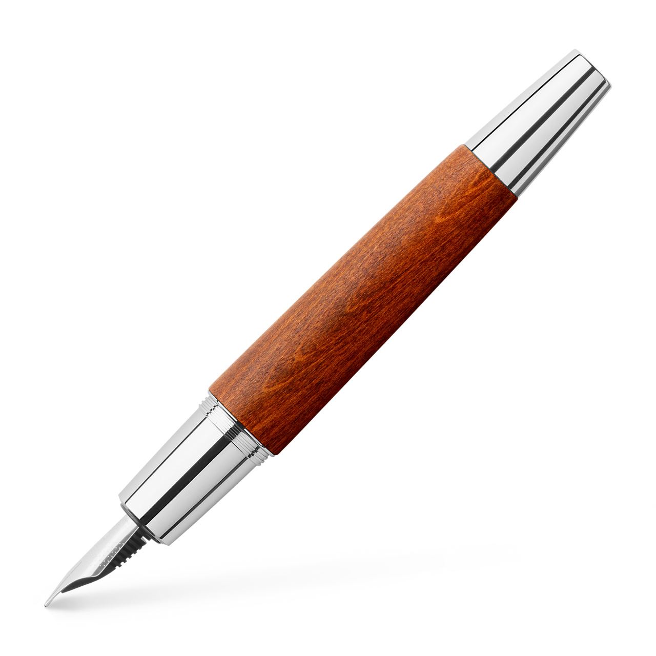 Faber-Castell - 德国辉柏嘉 设计尚品系列 高级镀铬棕色梨木钢笔 F