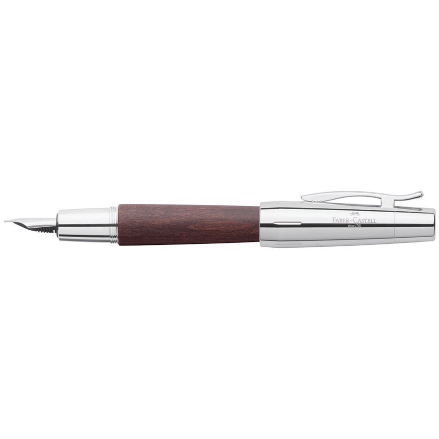 Faber-Castell - 德国辉柏嘉 设计尚品系列 高级镀铬深棕色梨木钢笔 F