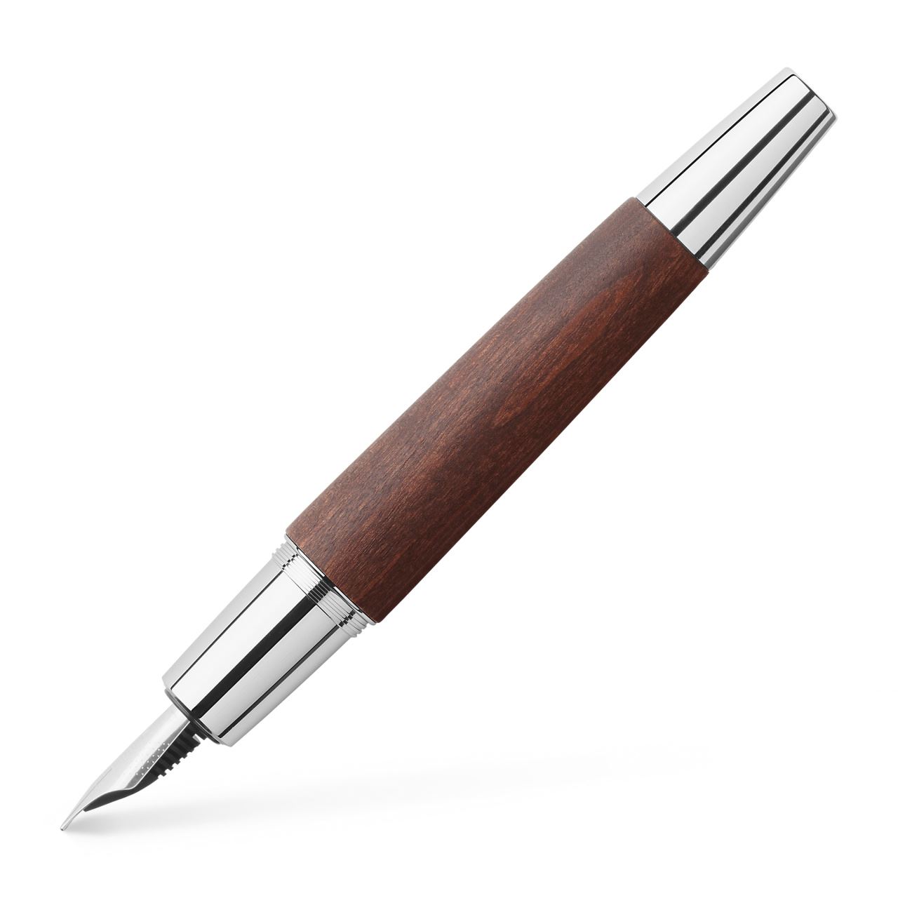 Faber-Castell - 德国辉柏嘉 设计尚品系列 高级镀铬深棕色梨木钢笔 B