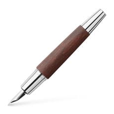 Faber-Castell - 德国辉柏嘉 设计尚品系列 高级镀铬深棕色梨木钢笔 B