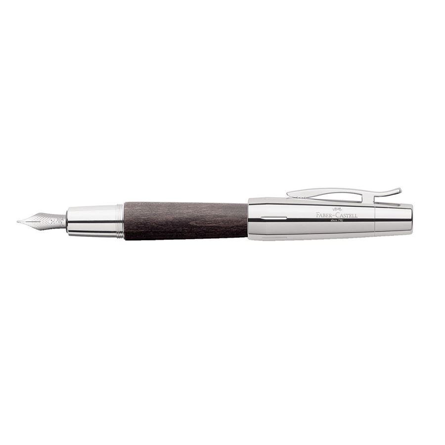 Faber-Castell - 德国辉柏嘉 设计尚品系列 高级黑色镀铬梨木钢笔 M