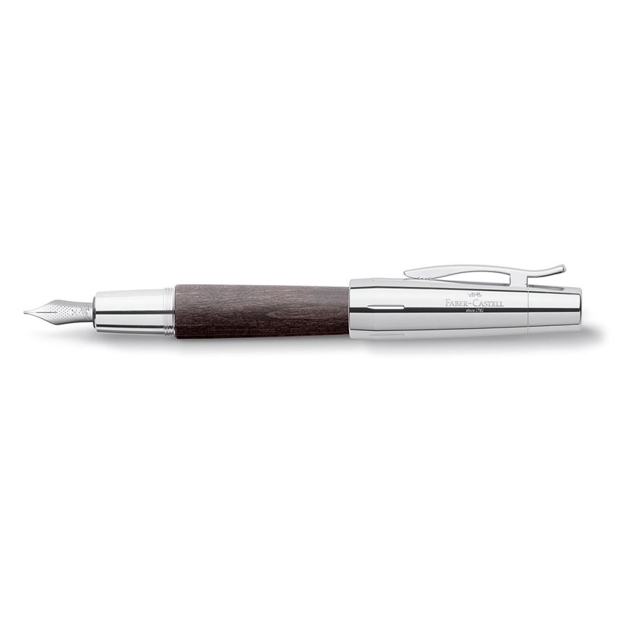 Faber-Castell - 德国辉柏嘉 设计尚品系列 高级镀铬黑色梨木钢笔 F